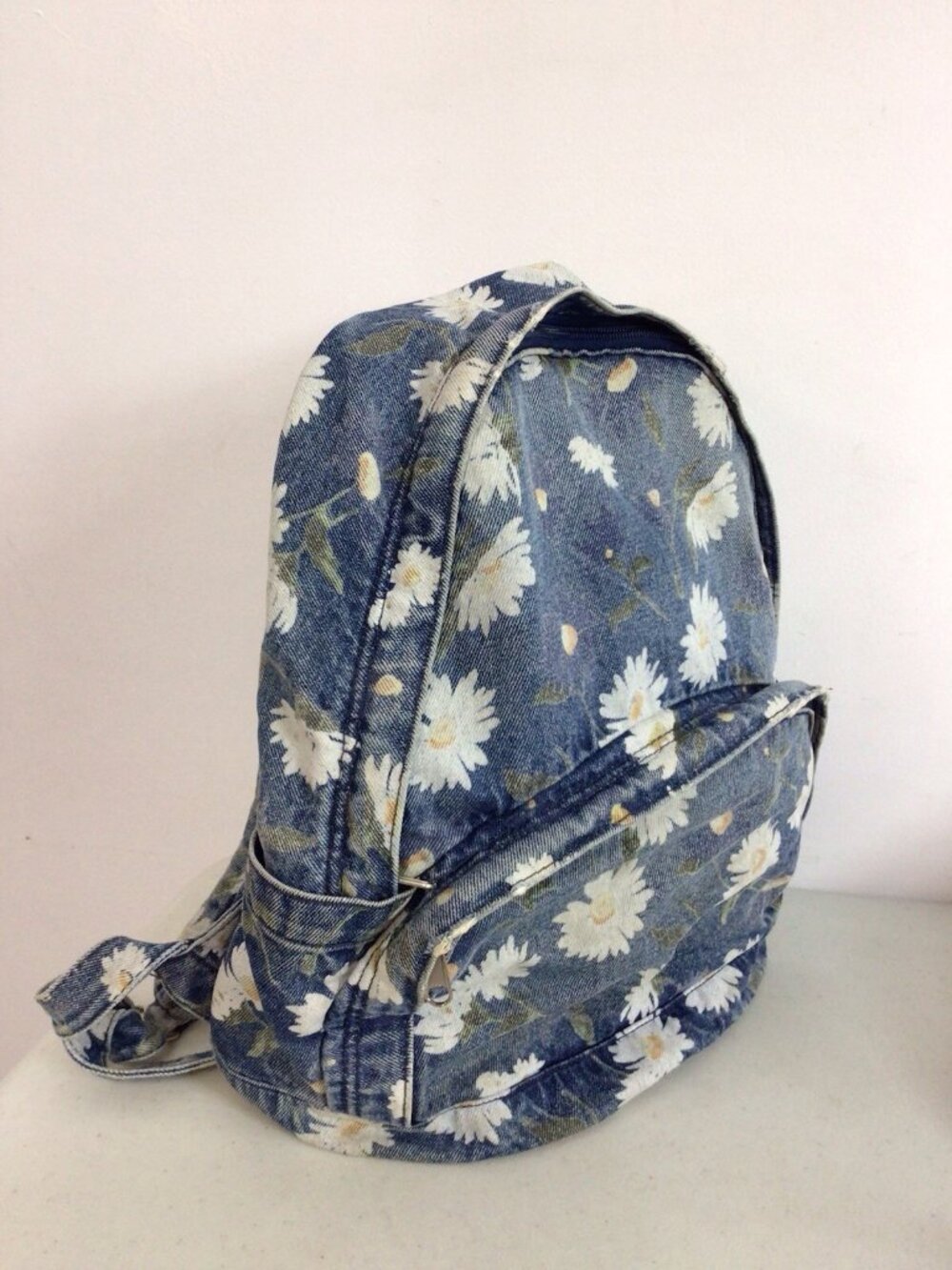 Y2K Festival Bag Daisy Denim BackPack Medium Bag Handbag Cute - Picture 9 of 9
